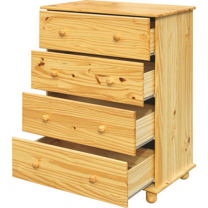 Dressoir massief grenenhout 80x43x102 cm bruin
