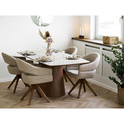 Dinerbord keramiek ø27 cm beige set van 4