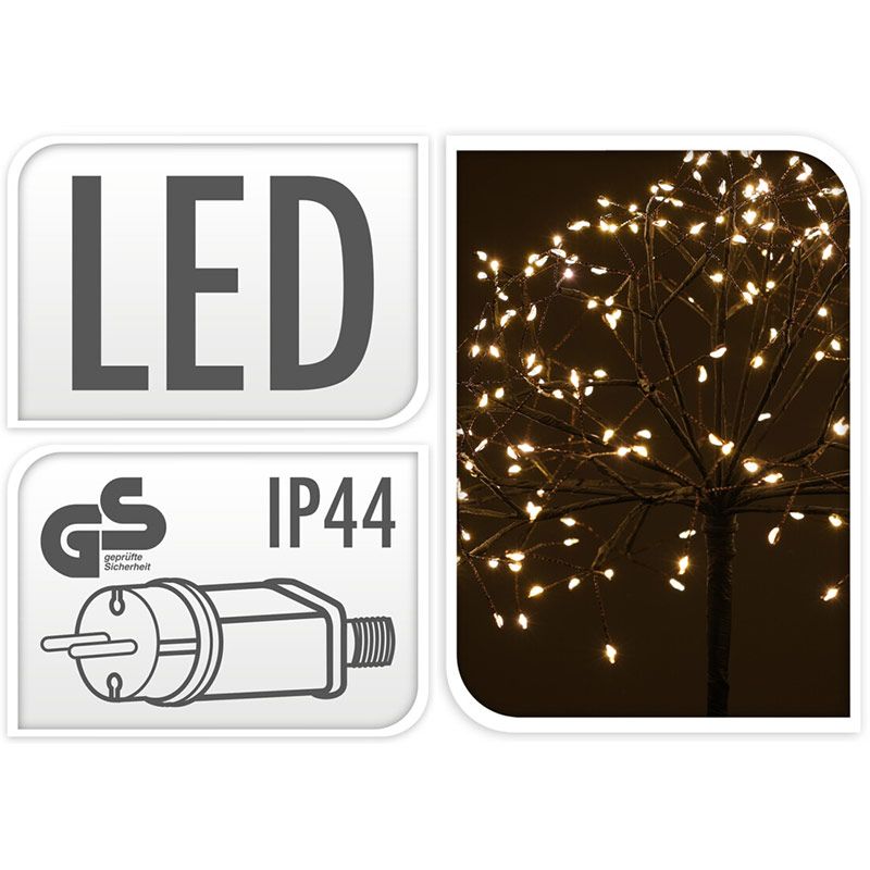 Led Boom 100 Cm  Met 240 Led's - Warm Wit - Tuinsteker
