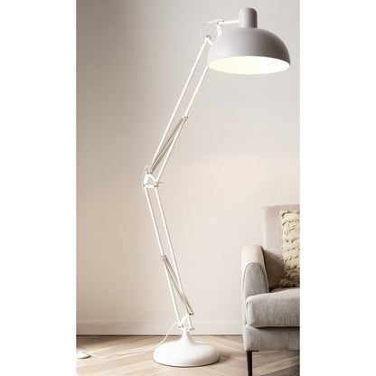Vloerlamp wit verstelbaar 175 cm