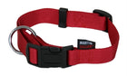 Honden halsband nylon rood 20-30 cm
