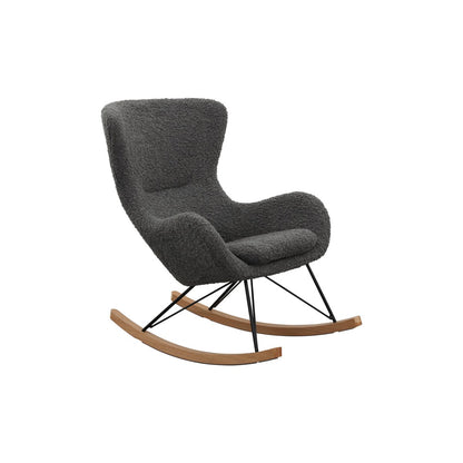 Rocking chair teddy fleece dark grey