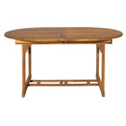 Tuintafel ovaal 150/200x100 cm hout uitklapbaar