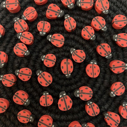 Luna Leena Kinderarmband Lieveheersbeestjes Rood Sluitknoop