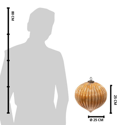 Kerstbal XL Ø 25 cm goud glas
