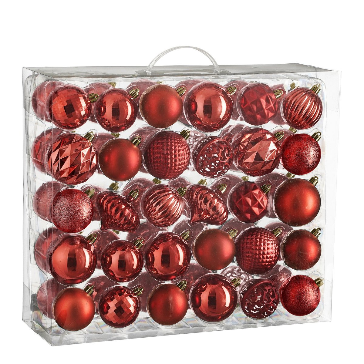 Kerstballen set  Rood