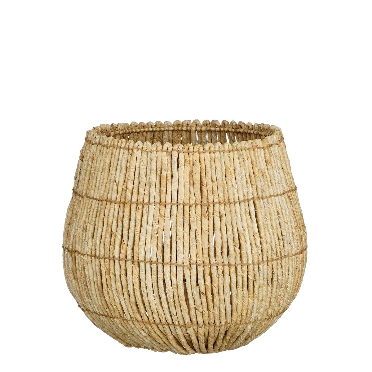 Opbergmand gras set van 2 H40 cm Ø44 cm lichtbruin