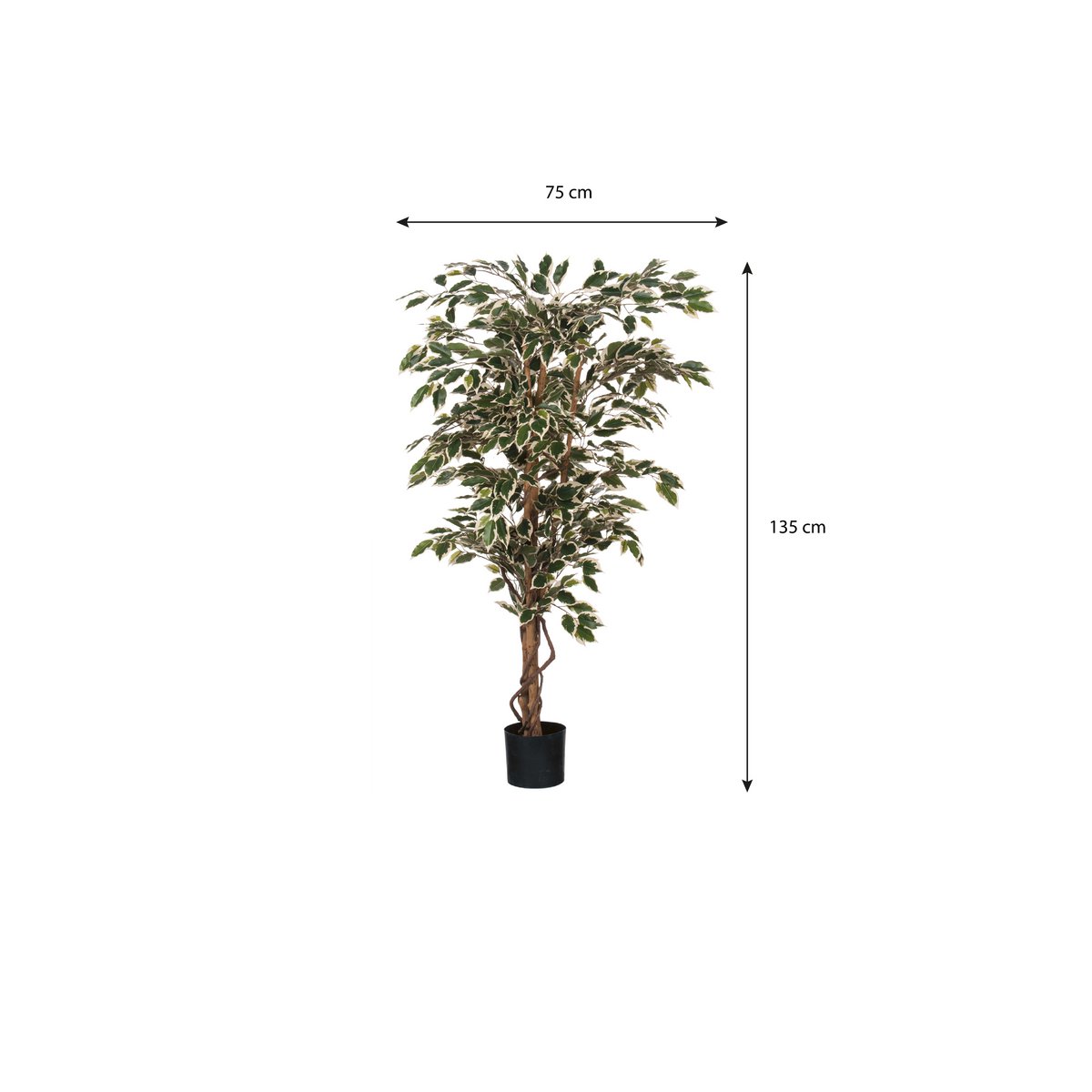 Kunstplant Ficus H150xØ75 cm groen