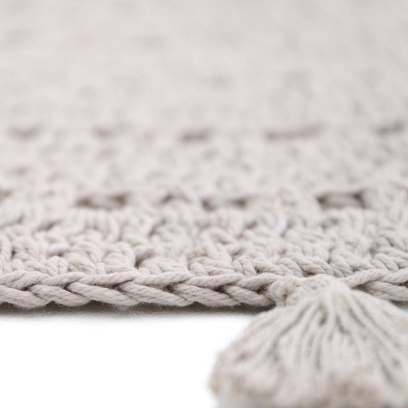 Kinderkleed rond 120 cm katoen pearl grey