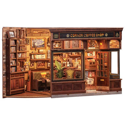 Doe-het-zelf huisje koffieshop 21x13x17 cm hout