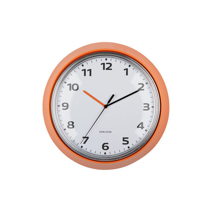 Wandklok 34 cm oranje ijzer