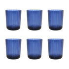 Acrylic Blue Water Glasses Set of Six Elegant Glasses