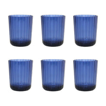 Acrylic Blue Water Glasses Set of Six Elegant Glasses