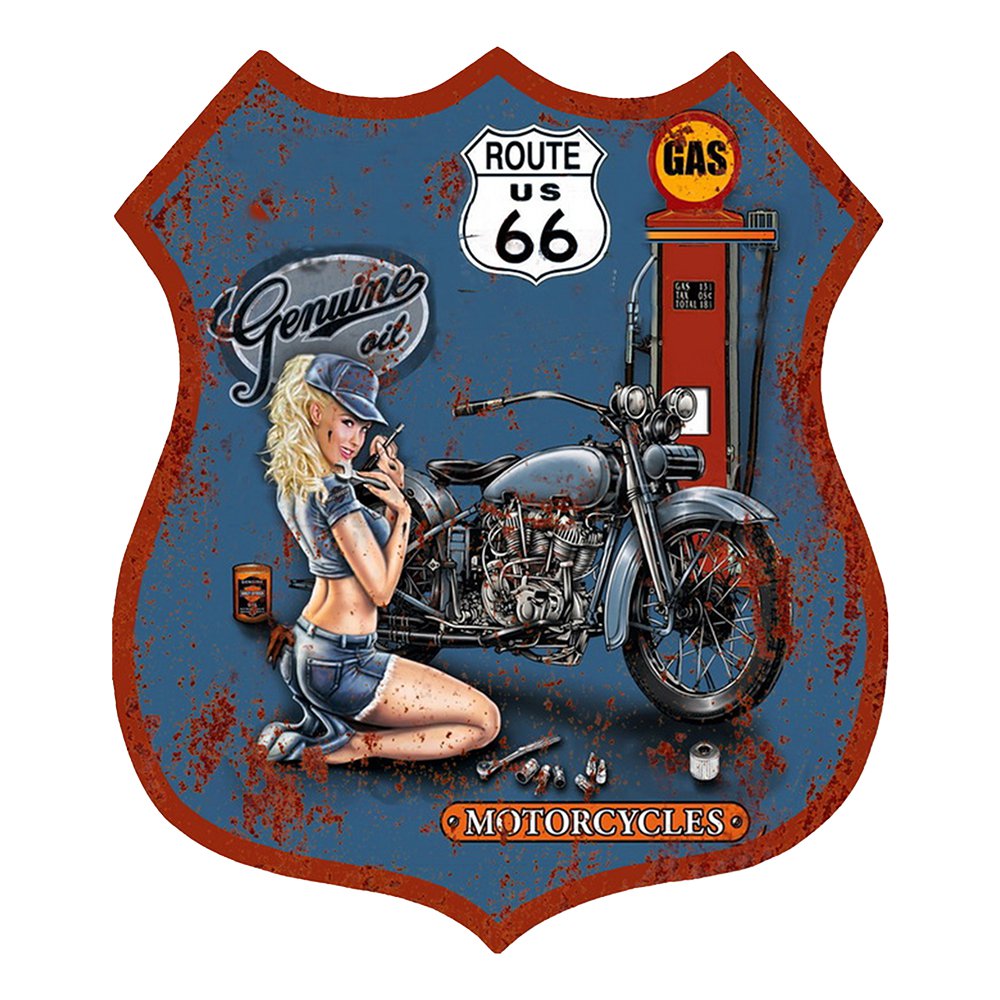 Tekstbord 30x35 cm ijzer blauw
