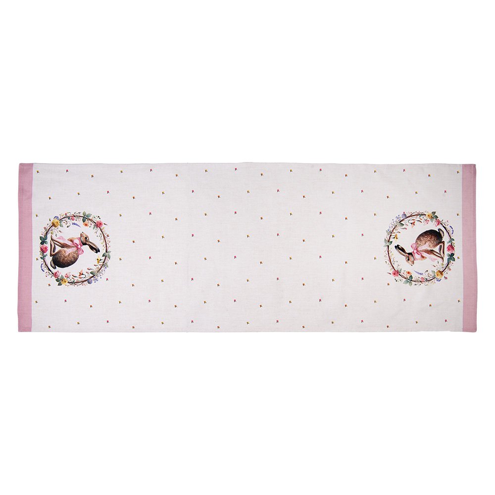Tafelloper 50x140 cm Beige Katoen