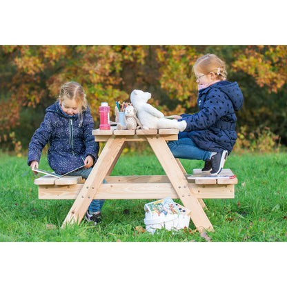 Kinderpicknickbank massief naaldhout 118x120x65 cm