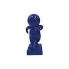 Beeldje Amigo lopend medium blauw polyresin 10x11x20 cm