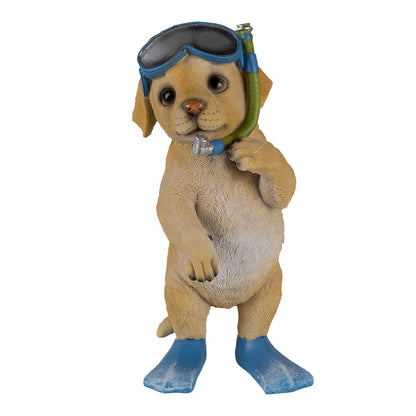 Figure Dog 11x11x23 cm Brown Plastic Home Accessories