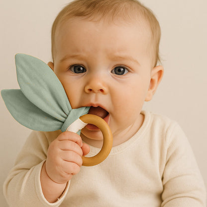 Organic cotton green teether