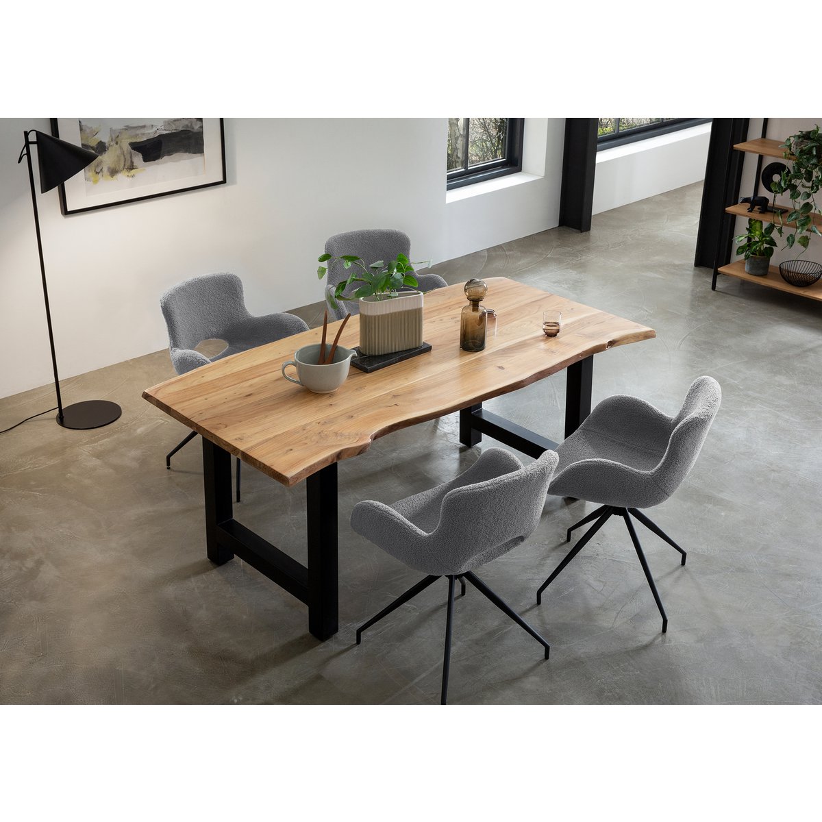 Eettafel acacia 180x90x76.5 cm massief hout