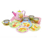 Kindertheeservies tin 15-delig vos in koffer