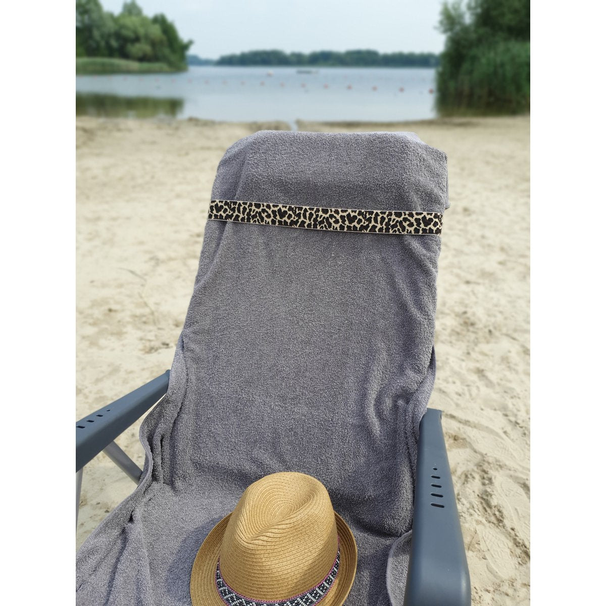 Strandlakenband elastisch cheetah print
