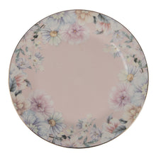 OntbijtBord Ø 18 cm Roze Porselein Bloemen Bord
