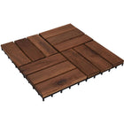 Progarden Decking Tiles - Acacia Wood - 30X30 Cm - 9 Pieces - 0.81M2
