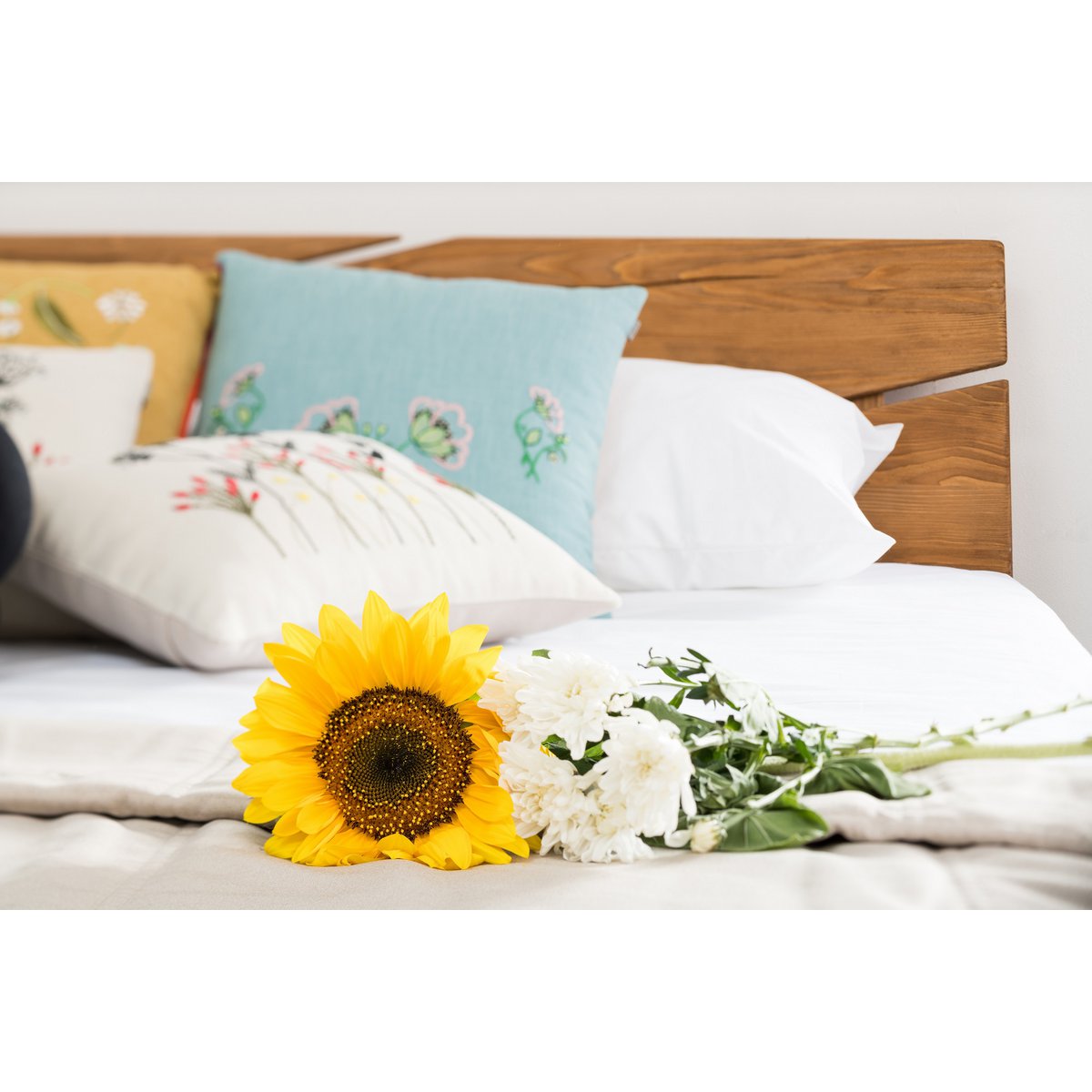 Balkenbed massief vurenhout 140x200 cm