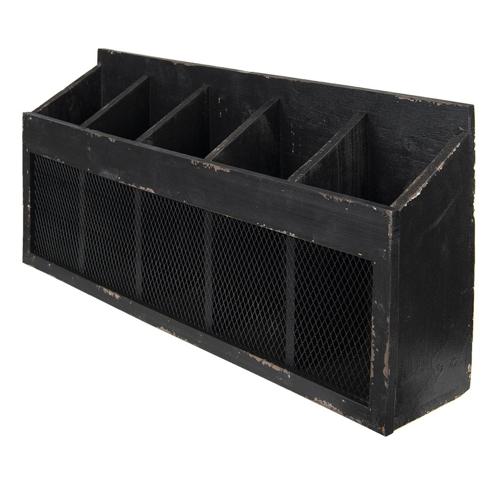 Wandrek 60x13x28 cm zwart hout