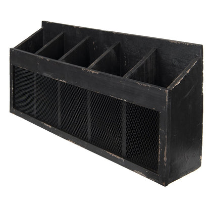 Wandrek 60x13x28 cm zwart hout