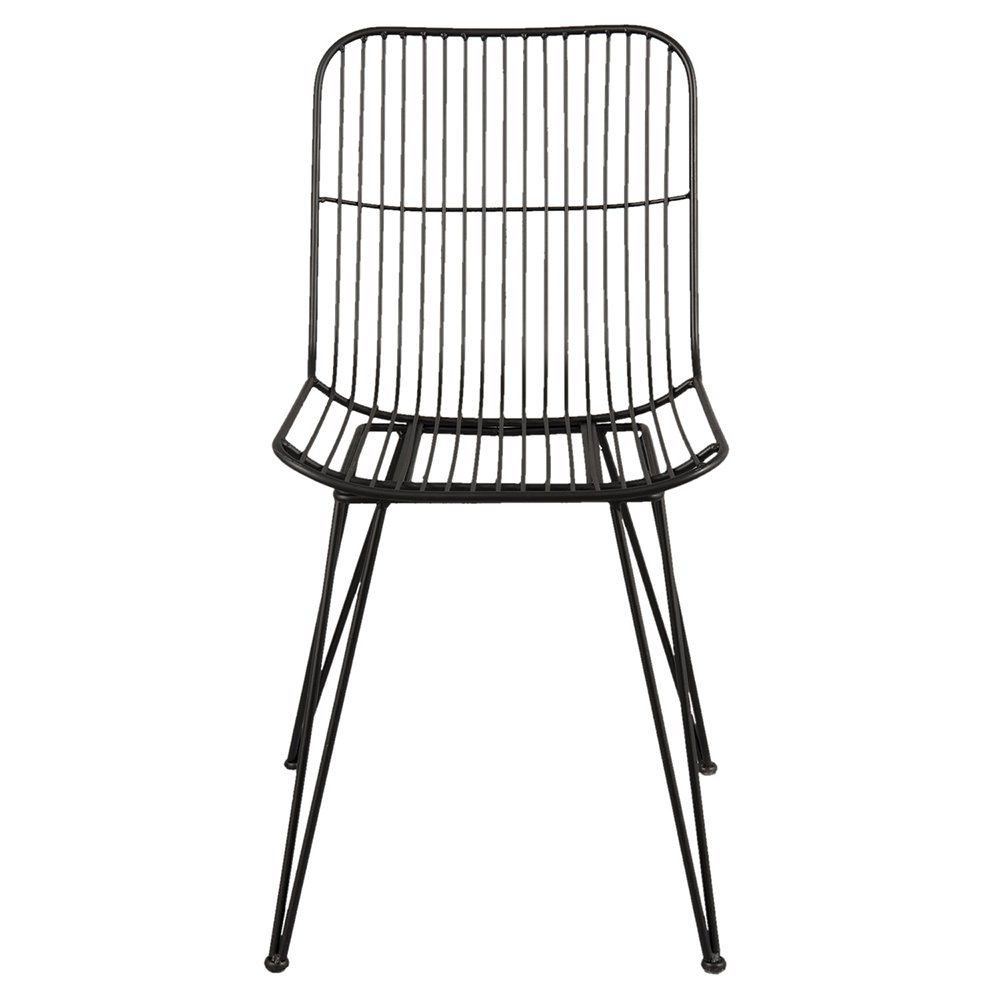 Eetkamerstoel 42x55x83 cm zwart ijzer