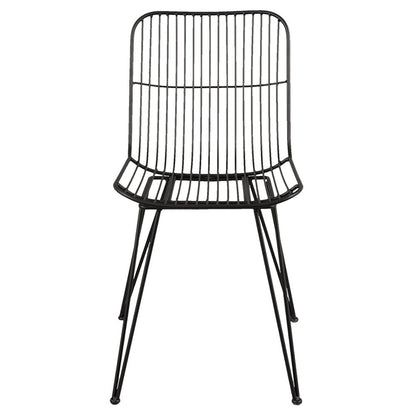 Eetkamerstoel 42x55x83 cm zwart ijzer