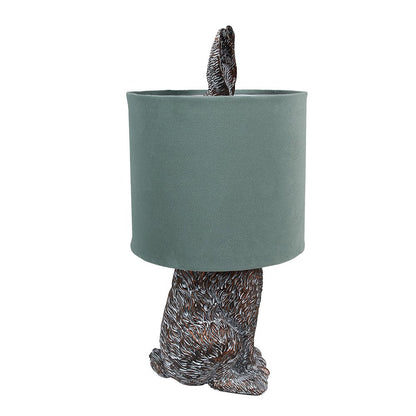 Tafellamp konijn Ø20x43 cm polyresin bruin groen