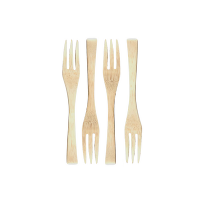 Bamboe vorken 16 stuks 15 cm groen