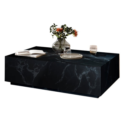 Salontafel 120x75x35 cm zwart marmerlook MDF