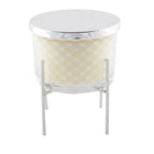 Parfumkaars patchouli met zilveren kandelaar 11.5x11.5x13.3 cm