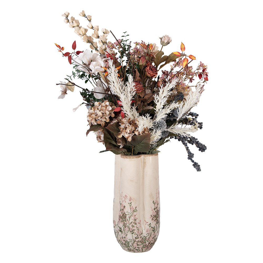 Vaas 16x36 cm beige keramiek