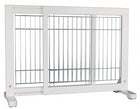 Hondenhek uitschuifbaar 65-108x61 cm wit