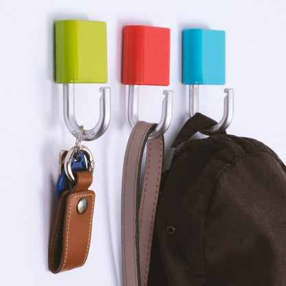 Wandhaak hangslot set 3 stuks rood groen