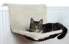 Radiatorhangmat kat pluche crème bruin 45x26x31 cm