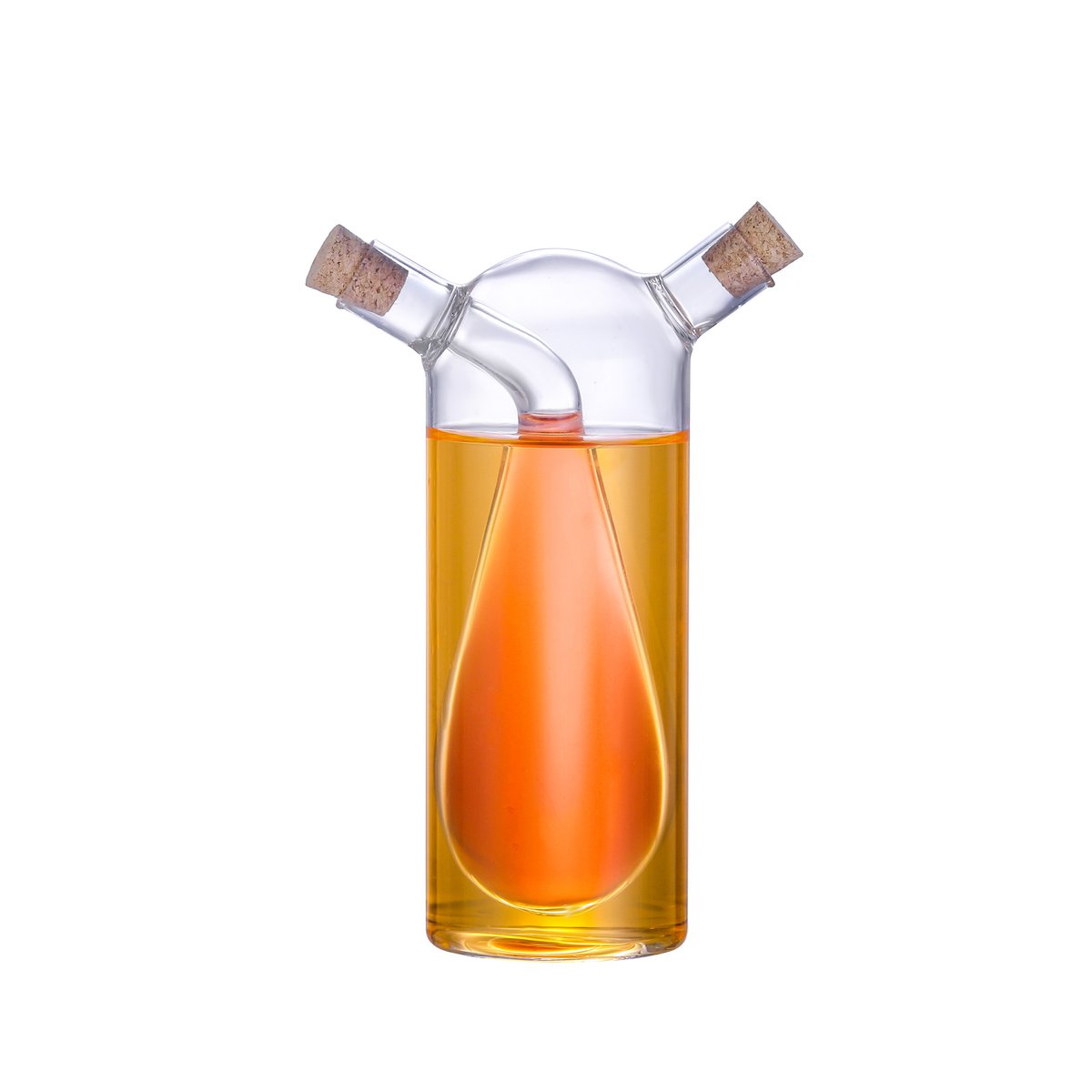 Olie en azijnfles 340ml 90ml glas transparant