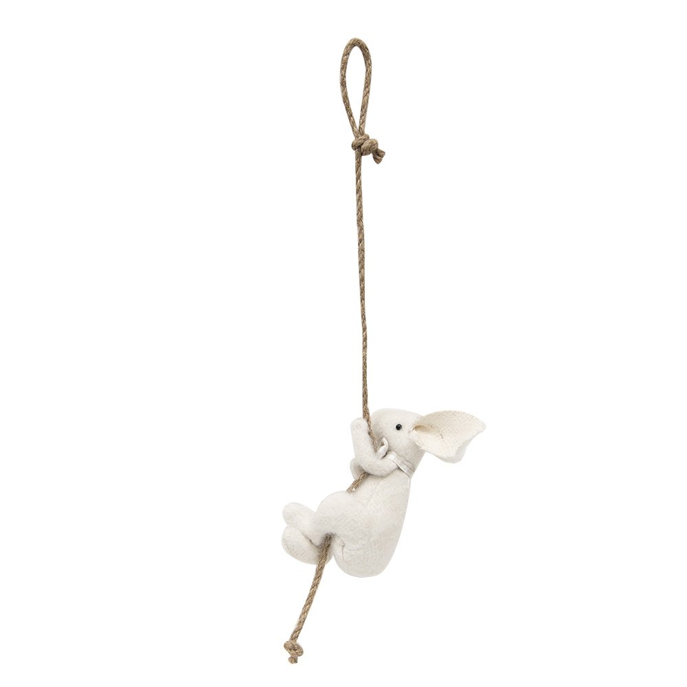 Knuffelkonijn 8x9x16/50 cm wit synthetisch