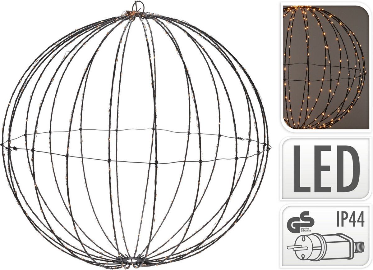 Ceruzo Lichtbol 320 Led - Metaal - 50 Cm - Kerstverlichting - Met Timer - Extra Warm Wit