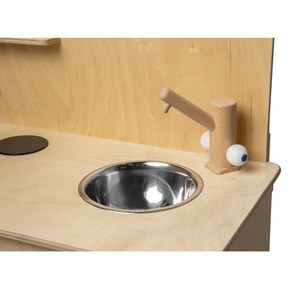 Van Dijk Toys Houten Speelgoed Keuken Peuters Naturel Wit