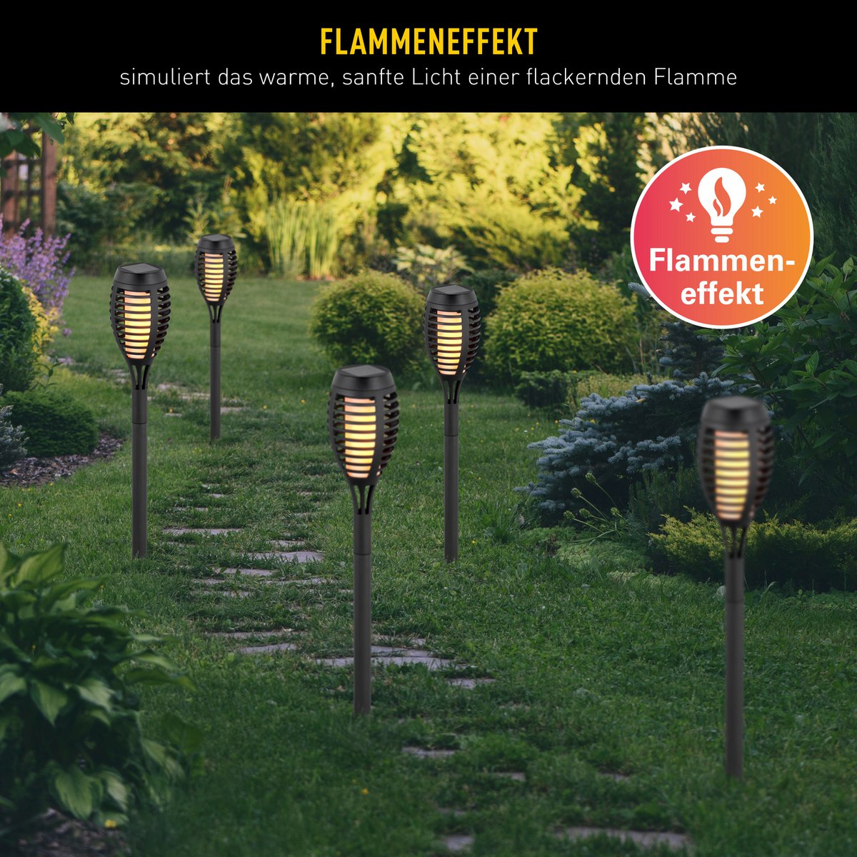 Tuinspots LED 5 stuks 45 cm grijs plastic