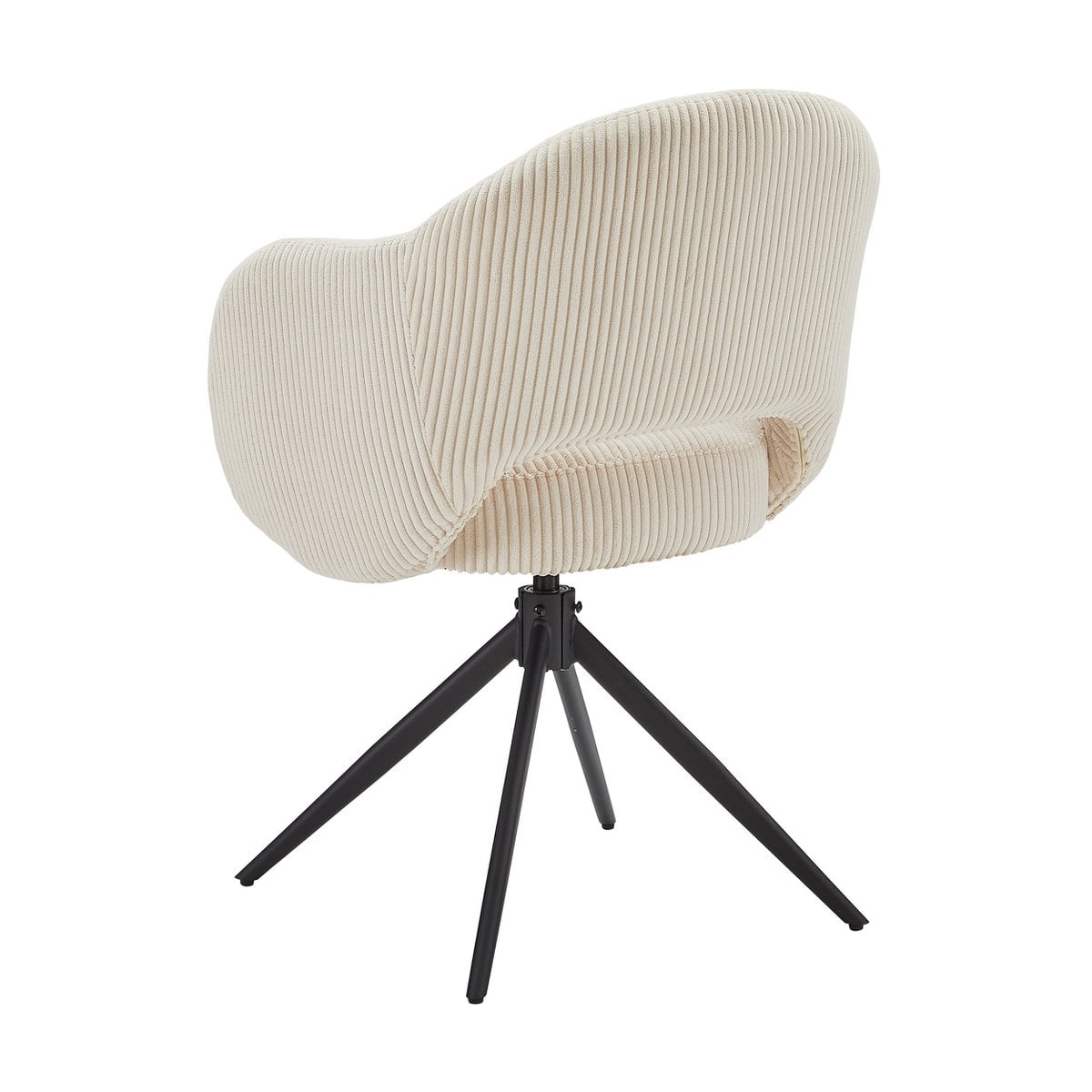 Fauteuil draaistoel cordoptiek beige