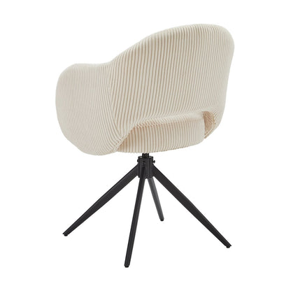 Fauteuil draaistoel cordoptiek beige