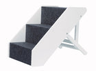Hondentrap verstelbaar 67x40x40-47 cm wit MDF