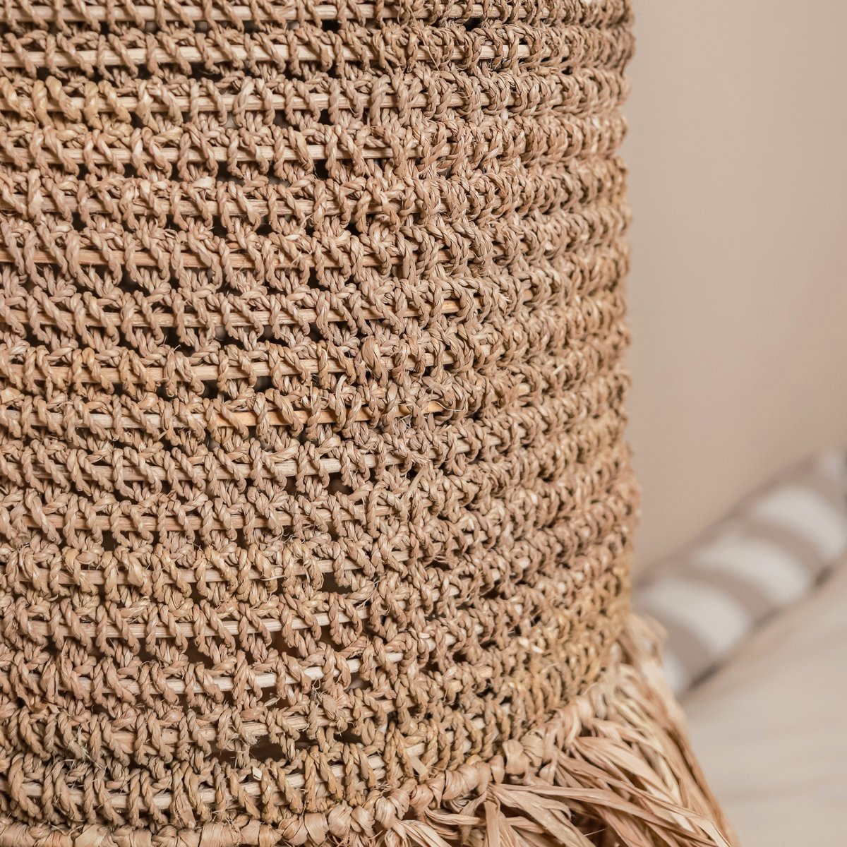 Hanglamp raffia 25x50 cm